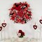Ribbon and Twig Valentine's Day Wreath with Wooden Heart Accents 17 Inch